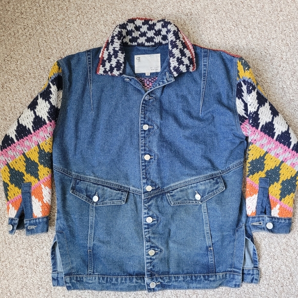 Anthropologie Pilcro Denim Sweater. Oversized Jacket - Picture 5 of 8
